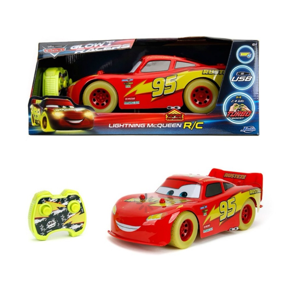 Lighting McQueen Glow Racers R/C Toy Cars - Picture 1 of 7